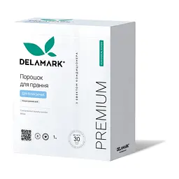 Пральний порошок DeLaMark Premium Line White з ефектом кондиціонера 1 кг (4820152330956)