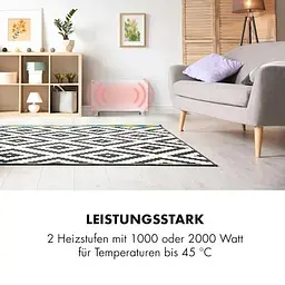 Конвекторний обігрівач Klarstein Bornholm Curved Smart 1000/2000W WiFi (10035237) - мініатюра 2