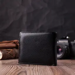 Стильний чоловічий гаманець із натуральної шкіри ST Leather 22457 чорний - мініатюра 9