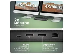 Док-станція AXAGON USB4 12in1 Black (HMC-U4) - мініатюра 4