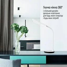 Настільна лампа ColorWay Portable Flexible 360, 1800 мАг 4 Вт (CW-DL12FB-W) - мініатюра 11