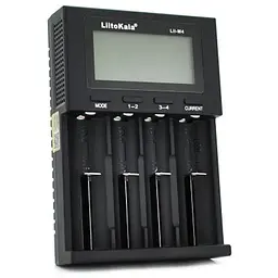 Зарядний пристрій для акумуляторів Liitokala 4 Slots, LED display, 5V Type C, 3.7V/1.2V AA/AAA 18650/26650/16340/14500/10440/18500 (Lii-M4)