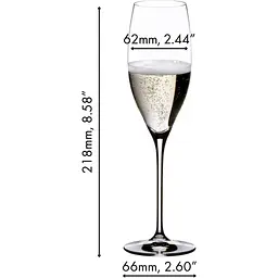 Набір келихів для шампанського Riedel Vinum Cuvée Prestige 230 мл 2 шт. (6416/48) - мініатюра 3