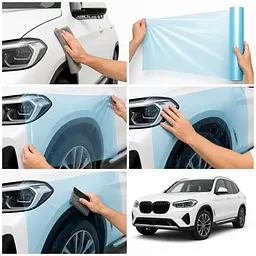 Антигравійна захисна бронеплівка за лекалами для BMW X3 G01 facelift 2021-2024 - повний кузов - мініатюра 2