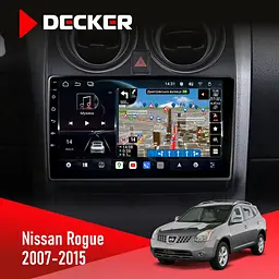 Штатна магнітола Nissan Rogue 2007-2015 Decker D9-011 4x64, DSP, 4G, 360 Decker (НФ-00006152)