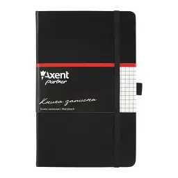 Книга записна Axent Partner, 125х195 мм, 96 аркушів, клітинка, чорна (8201-01-A)