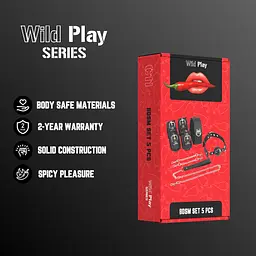 BDSM набір Erospace Wild Play C11 5 шт. чорний - мініатюра 2