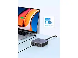 Мережевий зарядний пристрій UGREEN CD271 200 W Nexode 2 m GaN Desktop Charger Gray (40914) - мініатюра 6
