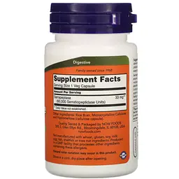 Серапептаза (Serrapeptase) Serrapeptase 60 капсул NOW vit0004958 - миниатюра 2