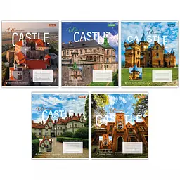 Набір зошитів учнівських 1 Вересня Ukrainian Castle лінія 96 аркушів 5 шт 767423