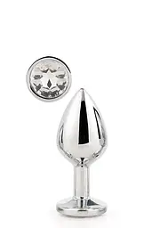 Анальна пробка Gleaming Love Silver Plug Medium 8.3 см (прозорий) - мініатюра 4