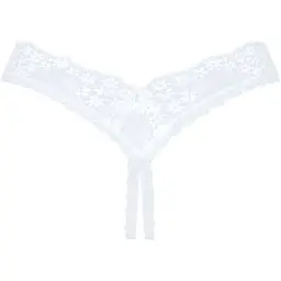Мереживні танга Obsessive Heavenlly crotchless Thong M/L, з доступом - мініатюра 6