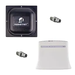 Комплект 4G LTE Wi-Fi роутер ZTE MF296R + Панельна 4G LTE антена MIMO MARKETNET T800