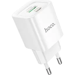 Мережевий зарядний пристрій Hoco C147A Charm PD20W+QC3.0 White (6942007630276) [173054] - мініатюра 2