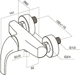 Змішувач для душу AM.PM Sense F7520000 - мініатюра 9