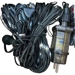 Гірлянда сітка вулична 180 LED 3х2 метри для садово-паркового дизайну з пультом управління - мініатюра 2