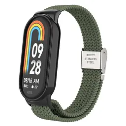 Ремінець для Xiaomi Smart Band 10/9/8, Braided Solo Loop, зелений, нейлоновий плетений браслет, еластичний змінний ремінець для фітнес-трекера з надійним кріпленням, ArmorStandart (ARM86882)