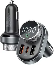 Автомобільний зарядний пристрій Proove FM Launcher Sound Link 30W (PD+QC3.0) Type-C+USB black (FMSL30110001) - мініатюра 3