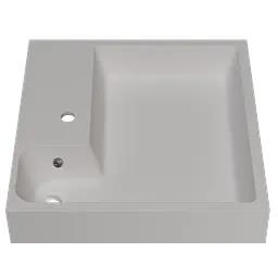 Раковина матова над пральною машиною Amidicon Breeze 60 600x600 з литого каменю BREEZE_60_MAT, Білий матовий - мініатюра 4