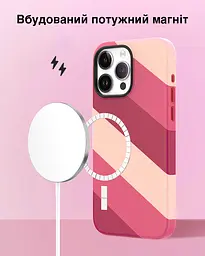 Кольоровий чохол Vokamo для iPhone 15 Pro із магнітом MagSafe Pink - мініатюра 4