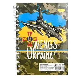 Блокнот А6 "Патріотичний" Апельсин АП-1903-5, 40 аркушів, пружина збоку