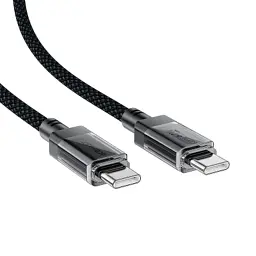 Дата кабель USB-C to USB-C 1.2m 60W stainless steel C12-03 Black Acefast (6974316283317) - мініатюра 3