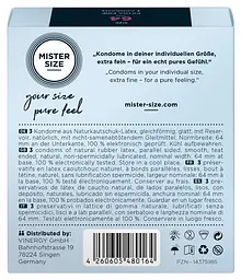 Презервативи Mister Size 64, 3 шт - мініатюра 3