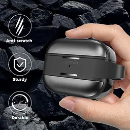 Чохол AhaStyle Rugged Aluminium Case для AirPods Pro 2 Black [133852] - мініатюра 5