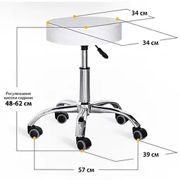 Крісло для майстра Mealux Hommex Elise White (H-115 White) - мініатюра 2