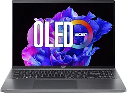 Ноутбук Acer Swift Go 16 SFG16-71 16' WUXGA IPS, Intel i5-1335U, 16GB, F512FB, UMA, Win11, сірий (NX.KFTEU.00A)