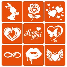 Набір хни з трафаретами для біо-тату №8 Fresh Tattoo henna-set-08, 9 трафаретів - мініатюра 4