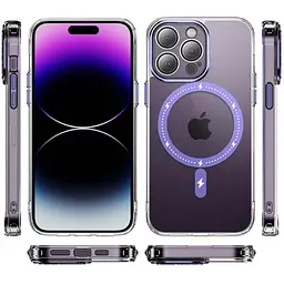 Чохол TPU+PC Colorful with MagSafe для Apple iPhone 13 Pro Max (6.7) Purple - мініатюра 3