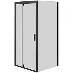 Душова кабіна Am.Pm Gem Square Pivot 90x90 см без піддону black W90UG-404-090BT, Чорний, прозорий, чорний