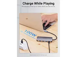 Мультипортовий адаптер Vention 5-in-1 USB-C to HDMI/USB3.0x3/PD (THFHB) - мініатюра 10