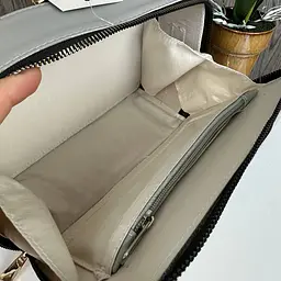 Сумка жіноча маленька через плече крос-боді стильна стьобана Сіра 1260С - мініатюра 7