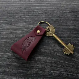 Шкіряний брелок Перо - мініатюра 7