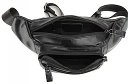 Сумка на пояс з натуральної шкіриTiding Bag Чорний - мініатюра 2