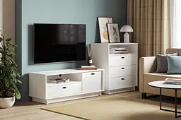 Комод Moreli Kuba FK-0001 з полицею та ящиками Ш 800хВ900хГ450мм Дуб Аппалачі - мініатюра 2