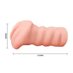 Мастурбатор Crazy Bull Leila Flesh із реалістичним рельєфом, 13.5х8 см - мініатюра 3