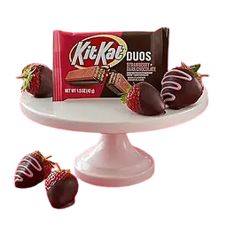 Шоколадний батончик Kit Kat Duos Chocolate Strawberry Creme Wafer King Size 85 г - мініатюра 3