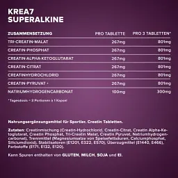 Креатин IronMaxx Krea7 Superalkaline 180 таблеток - мініатюра 2
