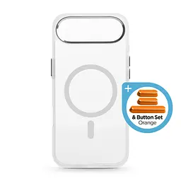 Чехол Apple iPhone 17 Air, Unit MagSafe, белый, прозрачный, магсейф, противоударный, магнитный, панель-накладка с поддержкой MagSafe, с поддержкой беспроводной зарядки, TPU+PC, защита всего корпуса, ударопрочный, ArmorStandart (ARM90583) - мініатюра 2