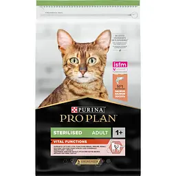 Сухий корм для стерилізованих котів Purina Pro Plan Sterilised Adult 1+ Vital Functions, з лососем, 10 кг (12434318)