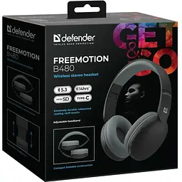 Гарнітура Defender FreeMotion B480 Bluetooth чорна (63480)