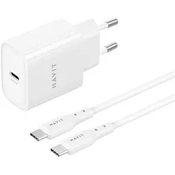 Зарядний пристрій HAVIT ST934 20W USB-C з кабелем USB-C - USB-C (HV-ST934-WH) - мініатюра 4