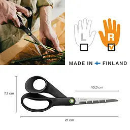 Ножиці садові Fiskars Functional Form зазубрені 21 см (1074544) - мініатюра 7