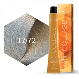 Суперосвітлювальна крем-фарба для волосся Lakme Collage Clair Superblonding Creme 1+2 відтінок 12/72 (синьо-фіолетовий блондин) 60 мл - мініатюра 2