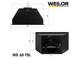 Витяжка вбудована WEILOR WB 68 FBL - мініатюра 6