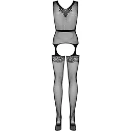 Бодістокінг Obsessive Bodystocking F217 S/M/L, елегантний силуетний малюнок, імітація панчіх - мініатюра 6