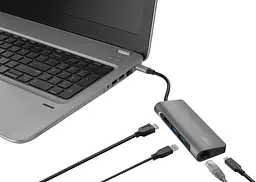 Trust USB-хаб DALYX 7-IN-1 USB-C ALUMINIUM - мініатюра 4